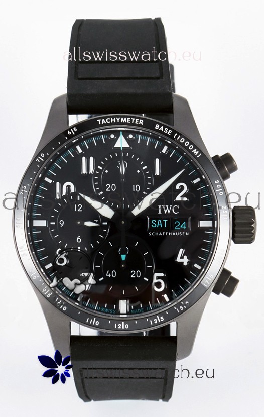 IWC Pilot's IW388305 Super Clone Chronograph 41 Mercedes-AMG Titanium Watch