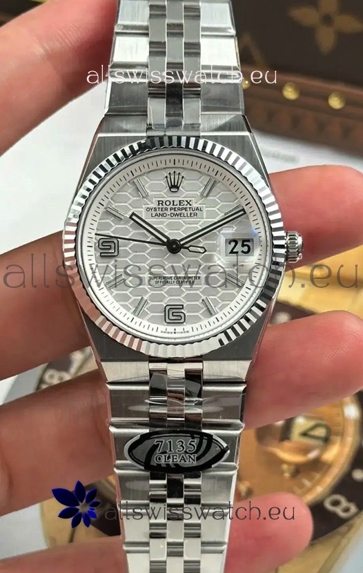 Rolex Land-Dweller 127234 Steel Honeycomb 36MM Swiss Replica Watch 