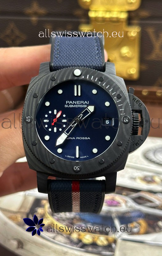 Panerai Luminor Super Clone Marina PAM1563 Carbotech Luna Rossa Watch 44MM