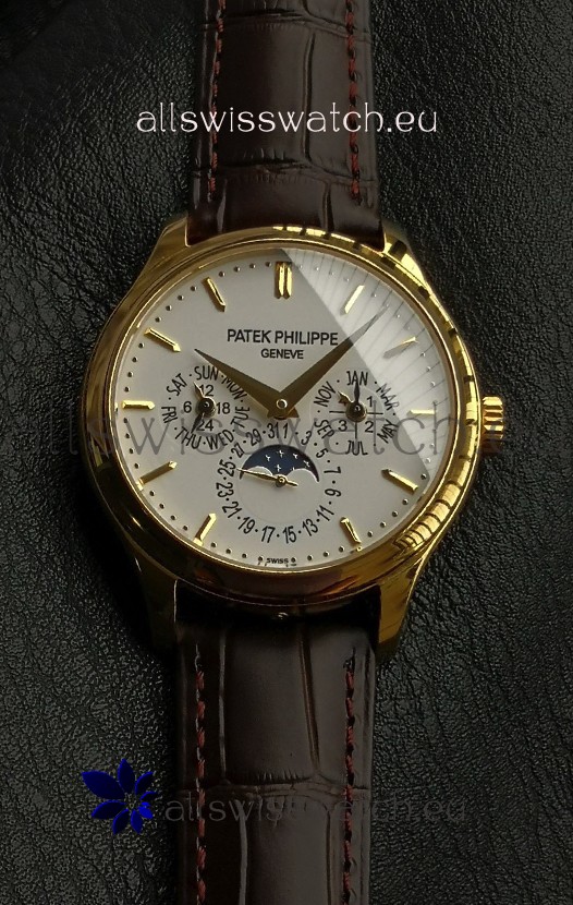 Patek Philippe Complications 5327G-001 Yellow Gold White Dial Swiss Replica