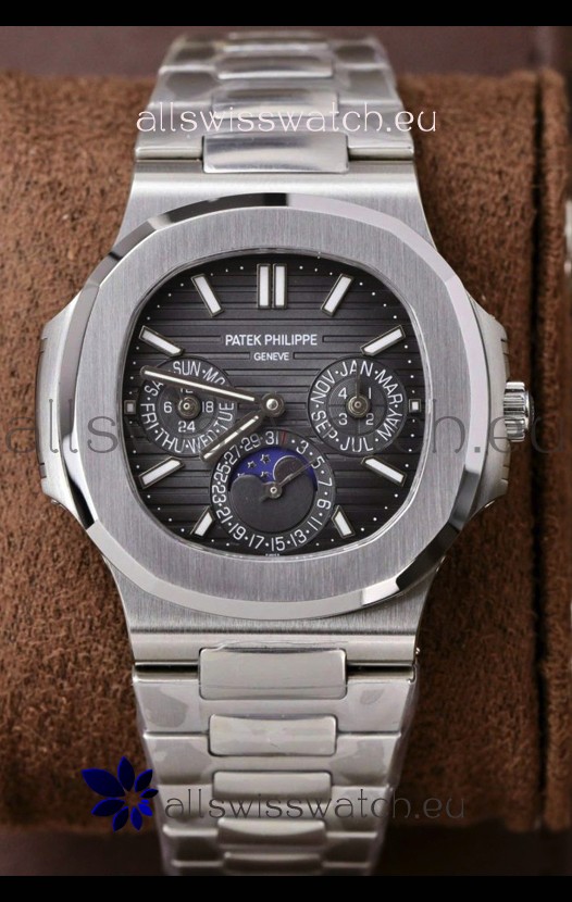 Patek Philippe Nautilus 5740 Perpetual Calendar Stainless Steel Grey Dial Swiss Replica Watch