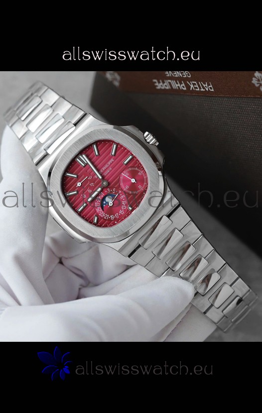 Patek Philippe Nautilus 5740 Perpetual Calendar Stainless Steel Pink Dial Swiss Replica Watch