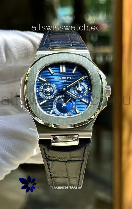 Patek Philippe Nautilus 5740 Perpetual Calendar Stainless Steel Purple Dial Swiss Replica Watch