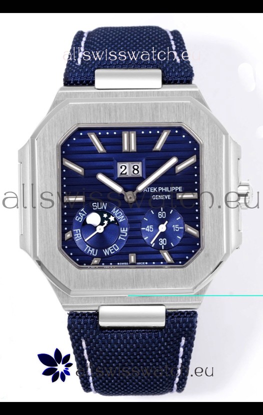 Patek Philippe Cubitus 5822 904L Steel Casing Blue Dial Swiss Replica Watch