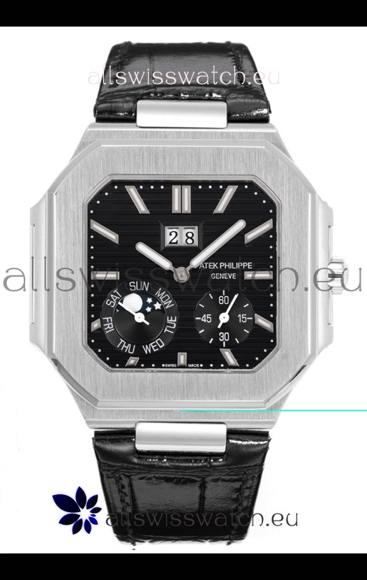 Patek Philippe Cubitus 5822 904L Steel Casing Black Dial Swiss Replica Watch