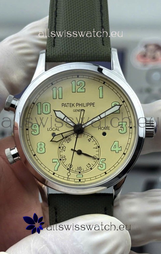 Patek Philippe Complications 5524R Calatrava Rose Gold Brown Dial Watch 