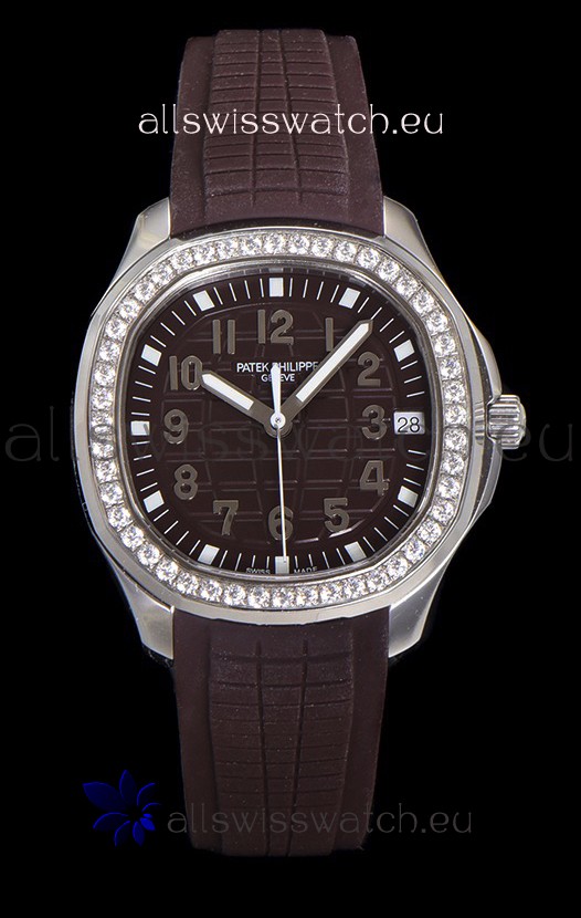 Patek Philippe Super Clone Aquanaut Stainless Steel Brown Dial 38.5MM Watch 
