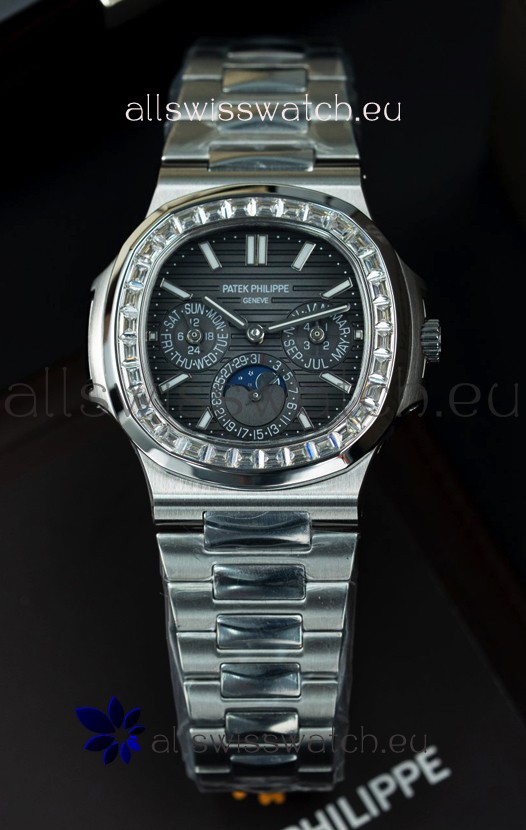 Patek Philippe Nautilus 5740 Perpetual Calendar Stainless Steel Grey Dial Swiss Replica Watch
