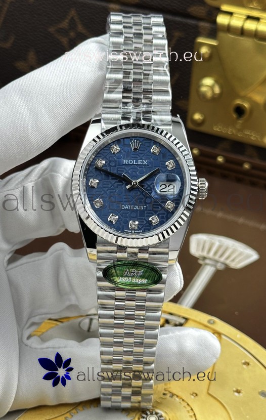 Rolex Datejust Super Clone Cal.3235 Blue Computer Dial Steel Casing Watch 36MM