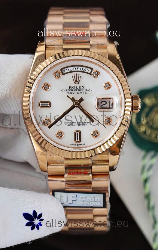 Rolex Day Date Presidential 18K Rose Gold Watch 40MM - Pearl Dial 1:1 Mirror Quality