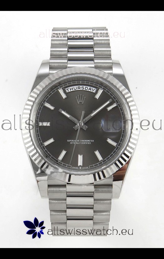 Rolex Day Date Super Clone Grey Dial 40MM 210 Grams Swiss Replica watch 