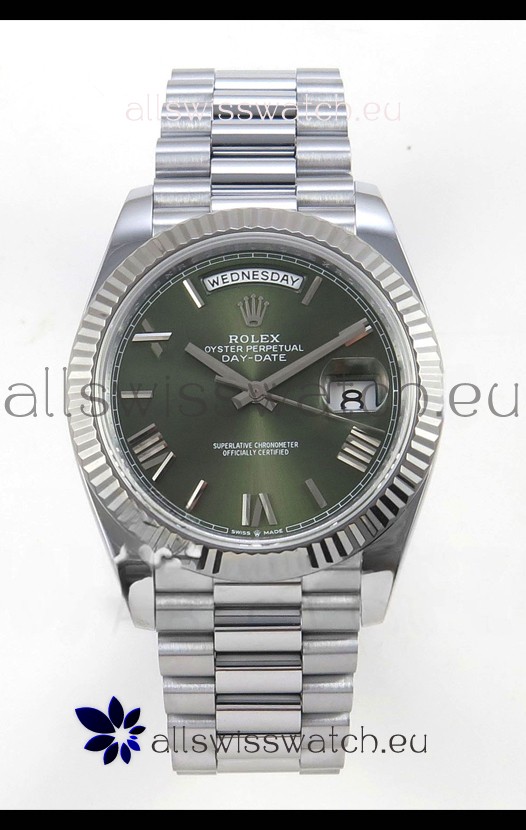 Rolex Day Date Super Clone Green Dial 40MM 188 Grams Swiss Replica watch 