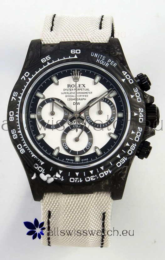 Rolex Daytona Super Clone DiW Cream Carbon V2 Edition Cal.4130 Movement Watch 