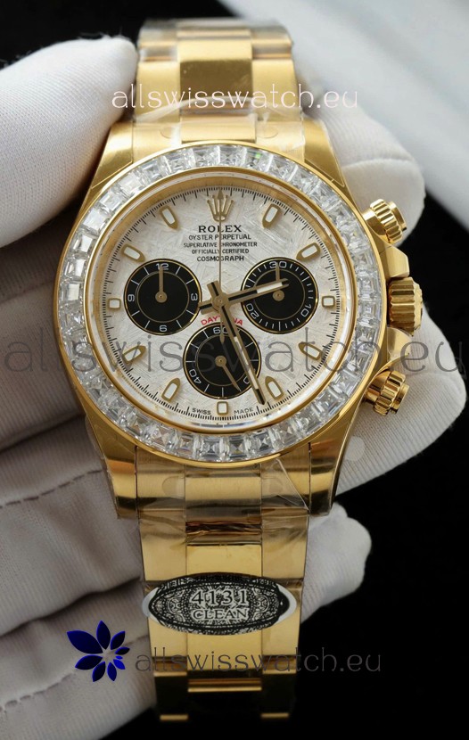 Rolex Daytona Super Clone 116519LN Meteorite Dial Cal.4131 Movement - Yellow Gold Casing