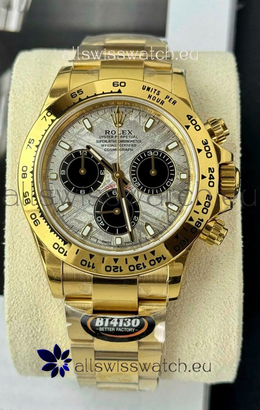 Rolex Daytona Super Clone 116519LN Meteorite Dial Cal.4130 Movement - Yellow Gold Casing