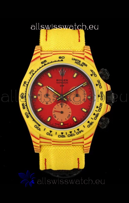 Rolex Daytona DiW Volcano Edition Watch - Forged Cabon Casing 1:1 Mirror Replica