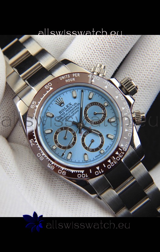 Rolex Daytona Japanese Movement Replica Watch in Ice Blue Dial - Ceramic Bezel 
