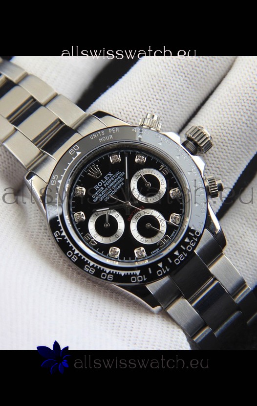 Rolex Daytona Japanese Movement Replica Watch in Black Dial - Ceramic Bezel 