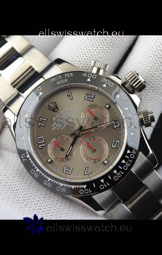 Rolex Daytona Japanese Movement Replica Watch in Grey Dial - Ceramic Bezel 