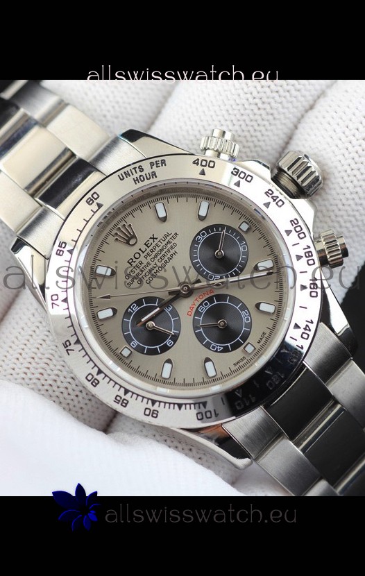 Rolex Daytona Japanese Movement Replica Watch in Grey Dial 