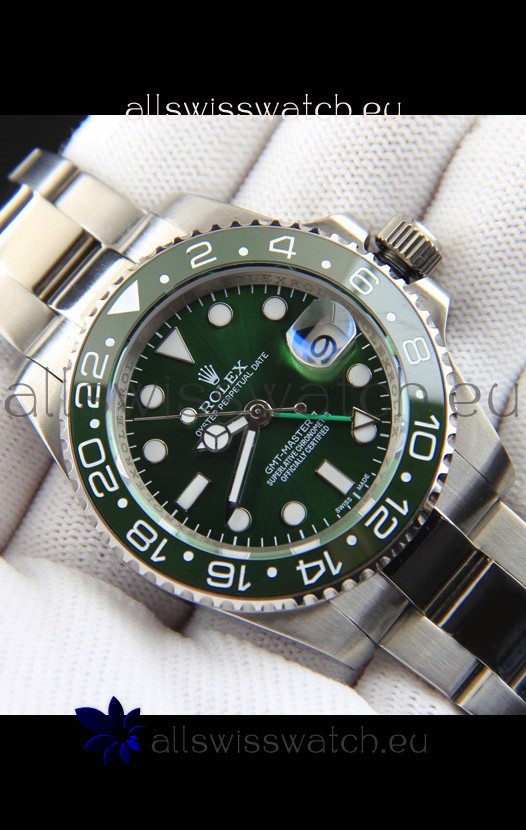 Rolex GMT Masters II Japanese Movement Replica Watch Steel Case Green Dial