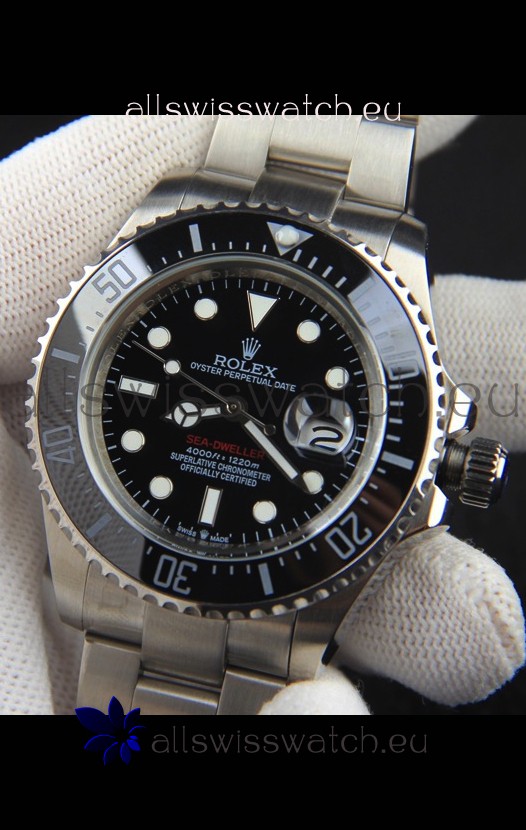 Rolex Sea Dweller Japanese Movement Replica Watch Black Dial 43MM