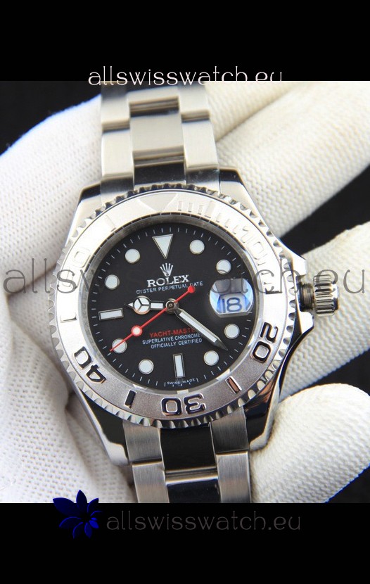 Rolex Yachtmaster Stainless Steel Japanese Replica Watch - 40MM - Black Dial 