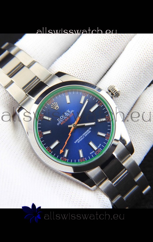 Rolex Milgauss Japanese Movement Replica Watch in Blue Dial 