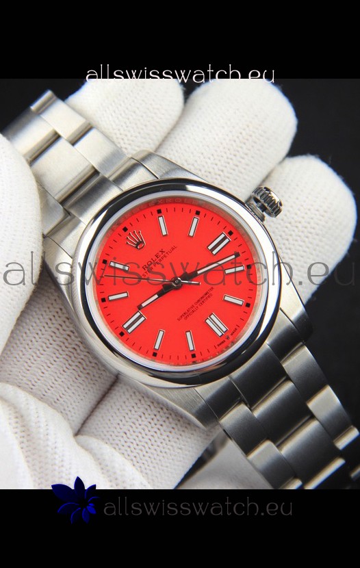 Rolex Oyster Perpetual Japanese Movement Replica Watch 36MM - Red Dial