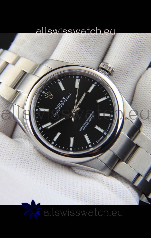 Rolex Oyster Perpetual Japanese Movement Replica Watch 39MM - Black Dial