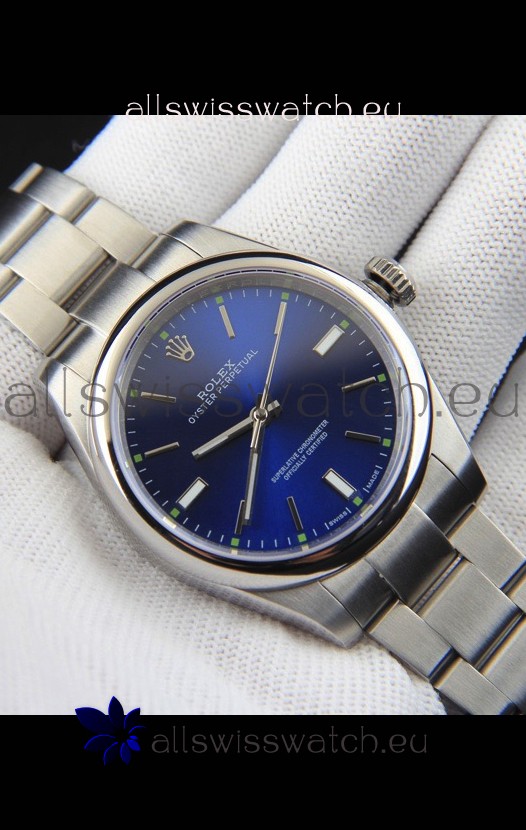 Rolex Oyster Perpetual Japanese Movement Replica Watch 39MM - Blue Dial