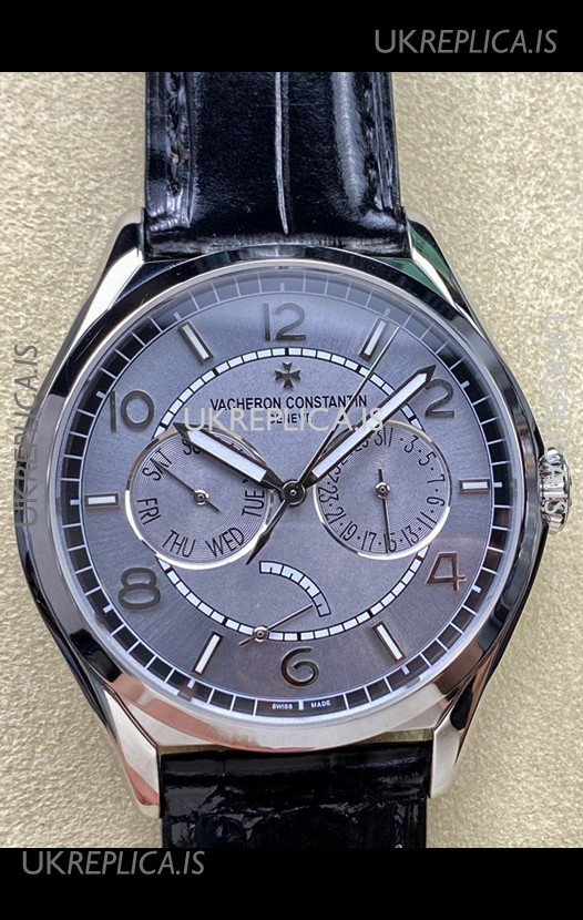 Vacheron Constantin Fiftysix Day-Date Stainless Steel Grey Dial Swiss Replica Watch 