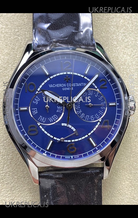 Vacheron Constantin Fiftysix Day-Date Stainless Steel Blue Dial Swiss Replica Watch 