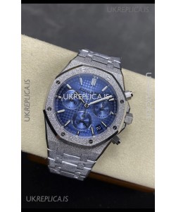 Royal Oak Chrono 26240 Frosted White Gold Ice Blue Dial Super Clone Watch