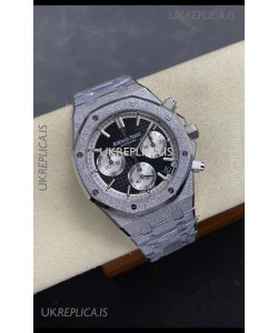 Royal Oak Chrono 26240 Frosted White Gold Black Dial Super Clone Watch