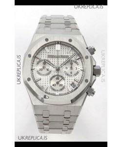 Royal Oak Chrono 26240 White Dial FREE SPRUNG MVMNT Steel Caing Super Clone Watch 