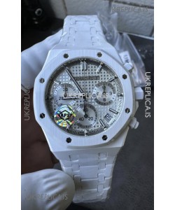 Royal Oak Chrono 26240 White Ceramic Super Clone Watch 