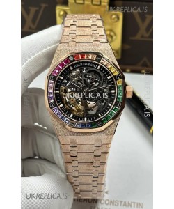 Royal Oak Openworked 15412OR Frosted Rose Gold Super Clone Watch