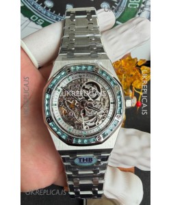 Royal Oak Openworked 15412BC Green Sapphires Super Clone Watch
