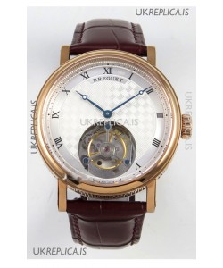 Breguet Classique Tourbillon Rose Gold Roman Dial Super Clone Watch 