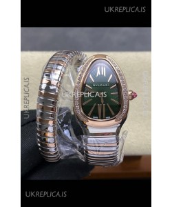Serpenti Two Tone Green Dial Super Clone Replica Watch