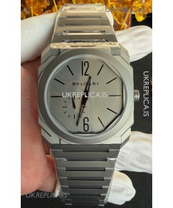 Octo Finissmo 7MM Thick Titanium Case Grey Dial Super Clone Watch 