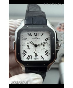 Cartier Santos XL DLC Coating White Dial 43MM Swiss Replica Watch 