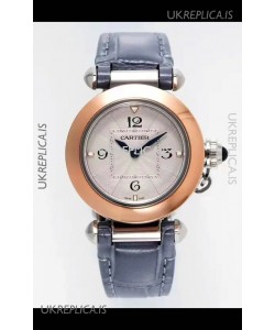 Pasha De Cartier Rose Gold Casing Watch 30MM Super Clone Watch 