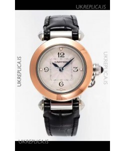 Pasha De Cartier Rose Gold Casing Watch 30MM Super Clone Watch 