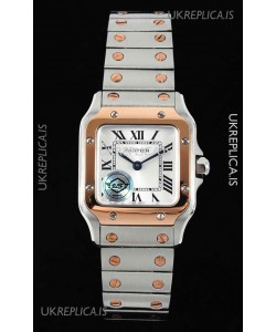 Cartier Santos Swiss Quartz 27MM Two Tone Super Clone Watch