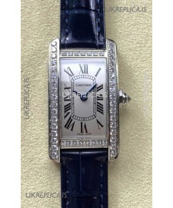 Cartier Tank Americaine Swiss Quartz 19mm Steel Casing Swiss Replica Watch 