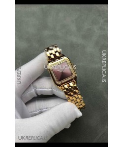 PANTHERE de Cartier 27MM Red Dial Diamonds Super Clone Watch 