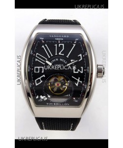 Franck Muller V45 Tourbillon Stainless Steel Diamonds Nylon Strap Super Clone Watch 