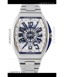 Franck Muller Vanguard Yachting V45 Stainless Steel White Dial Swiss Replica Watch